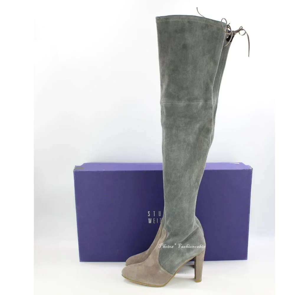 NEW Stuart Weitzman Highland Colorblock Over the Knee Boot - Office, Vacation